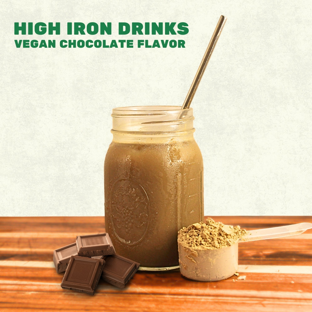 High Iron Drink & Smoothie Powder with Protein, Vitamins, Fiber, Antioxidants