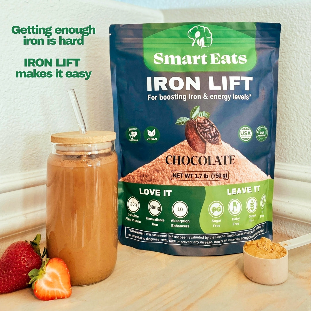 High Iron Drink & Smoothie Powder with Protein, Vitamins, Fiber, Antioxidants