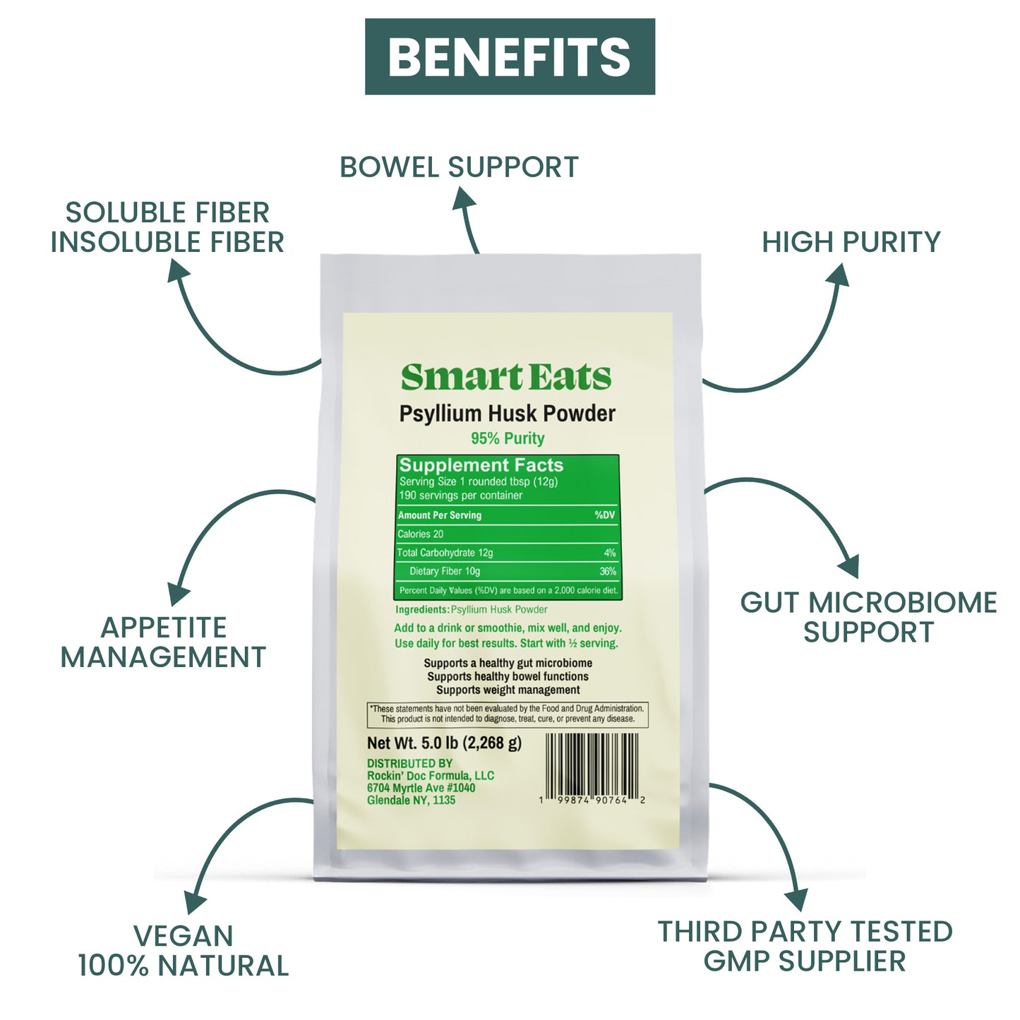 Psyllium Husk Powder - Prebiotic Fiber