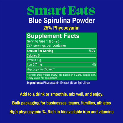 Blue Spirulina (Organic) - Vibrantly Rich in Phycocyanin