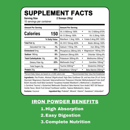 Iron Powder Supplement - Vanilla